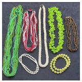 7 Vtg Beaded Necklaces