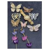 Butterfly Watch, Brooches & Earrings
