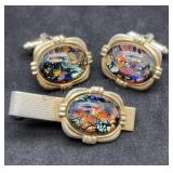 Signed Mr Tara Tie Bar & Cuff links