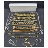 17 Gold/Silver Tone Bracelets