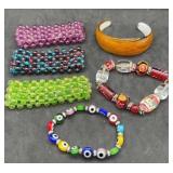 Group of Glass Bracelets