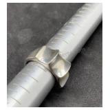 Sterling Size 6 Modernist Ring 9.3 Grams