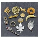 Silver & Gold Toned Brooches