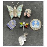 Sterling Pins & Charms