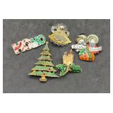5 Christmas & Thanksgiving Brooches