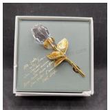 Swarovski Crystal Rose Brooch