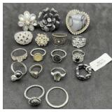 Group of Silver Tone Earrings