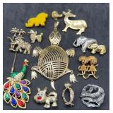 Animal Brooches, Pins & Pendant