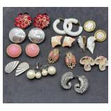 12 Pair Clipon Earrings