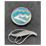 Sterling Native American Brooches