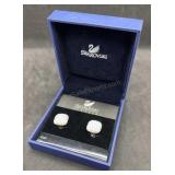 Square Swarovski Crystal Clipon Earrings