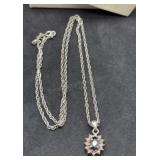 22 inch Sterling Chain W/ Silver Pendant