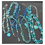 Blue & Turquoise Necklace Lot