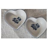 Pair of Pfaltzgraff Yorktowne Heart Shape