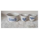 Pfaltzgraff Yorktowne Butter Tub and Pair of