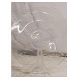 Vintage Etched Glass Serving Plate