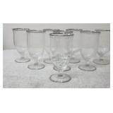 Vintage Platinum Lined Water Goblets