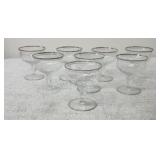 Vintage Platinum Lined Wine Glasses