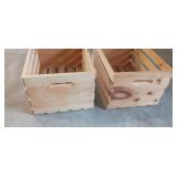 Pair of Wooden Crates 10x18x13