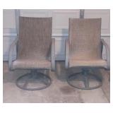 Pair of Outdoor Swivel Chairs