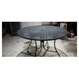 Outdoor Wrought Iron Round Table