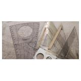 Assorted Triangles/Rulers/Drawing Tools