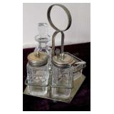 Antique Cruet Set/Condiment Caddy