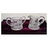 Vintage American Brilliant Cream and Sugar