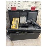 Rubbermaid Tool Box With Drill and drill Bits &