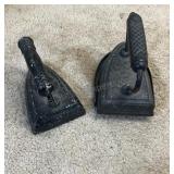 (2)  Cast Iron Flat Irons