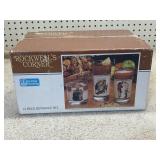 New in Box Rockwells Corner Beverage Set