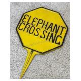 Cast Aluminum? Elephant Crossing Sign