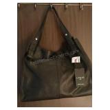 Lodis Black Leather Handbag NWT 13x15