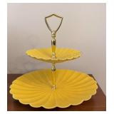 California Pottery Two Tiered Serving Tray