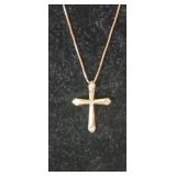 14kt Gold Filled  Chain w 14kt Cross Pendant 18"