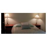 MCM Danish Wood Bed Unit w Queen Size Bed