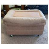 Pink Upholstered Ottoman