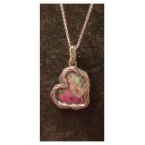 Vintage Sterling Silver Heart Pendant on Sterling