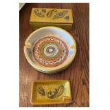 Ceramic Ash Trays & Box