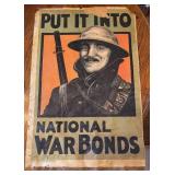 War Bonds Posters Glued Together one on each Side