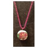 Vintage Cloisonne Style Necklace 26"