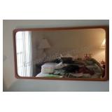 MCM Danish Wood Wall Mirror 25x46