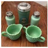 Hob Nail Sugar & Creamer Repro Shakers