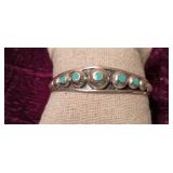 Vintage Sterling Silver and Turquoise Bracelet