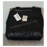 Perlina Black Leather Purse NWT  11x11