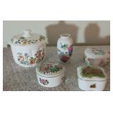 Royal Yarmouth Assorted Trinket Boxes and Vase