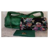 Ralph Lauren Green Leather Handbag, Wallet and