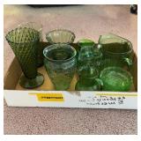 Green Glass Pitchers & Vases