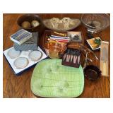 Table Lot Coasters Wood Bowl & More