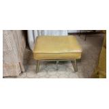 MCM Vinyl Ottoman 11x17x14